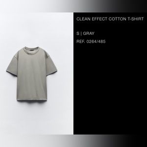 NWT ZARA CLEAN EFFECT COTTON T-SHIRT